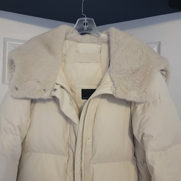 Puffer coat by Banana Repulic, cream, size S - Picture 9 of 9